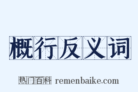 概行反义词是什么意思的图片